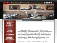 Tablet Screenshot of europecafegrill.com